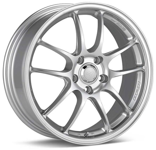 Enkei PF01 18x8 35mm Offset 5x120 75mm Bore Silver Wheel