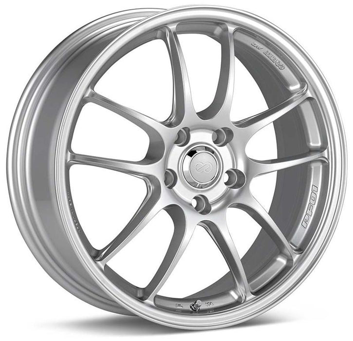 Enkei PF01 18x7.5 45mm Offset 5x100 75mm Bore Silver Wheel