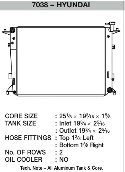 CSF 10-12 Hyundai Genesis 3.8L Radiator