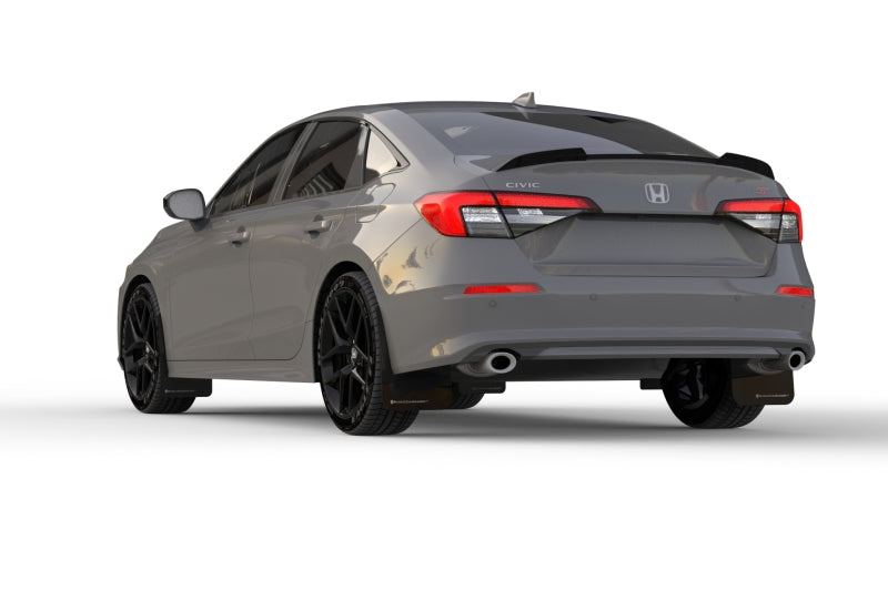 Rally Armor 22-26 Honda Civic/Civic Si/Sport Red UR Mud Flap w/White Logo
