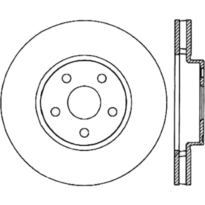 StopTech Sport Slotted (CRYO) 92-95 Toyota MR2 Front Right Slotted Rotor