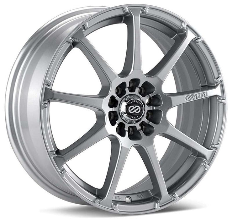 Enkei EDR9 17x8 45mm Offset 5x112/114.3 72.6mm Bore Silver Wheel