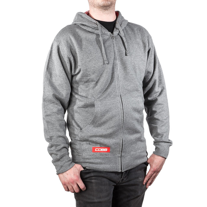 Cobb Grey Zippered Hoodie - Size XX-Large