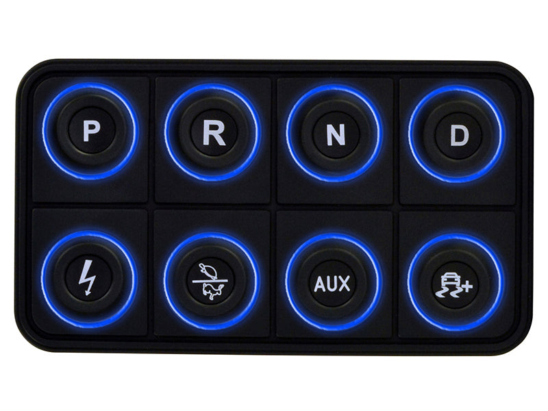 AEM EV 8 Button Keypad CAN Based Programmable Backlighting