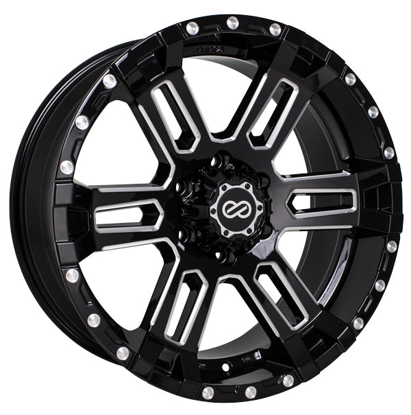 Enkei Commander 20x9 15mm Offset 6x135 87mm Bore Black Machined Wheel