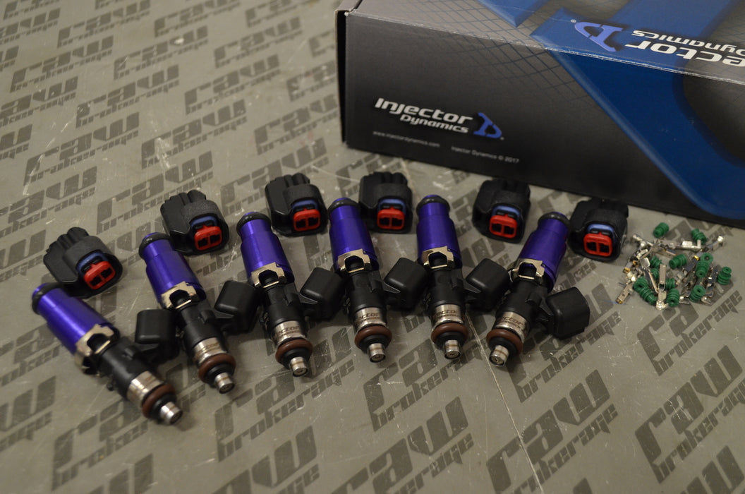 Injector Dynamics 1340cc Injectors - 60mm Length - 14mm Purple Top - Denso Lower Cushion (Set of 6)