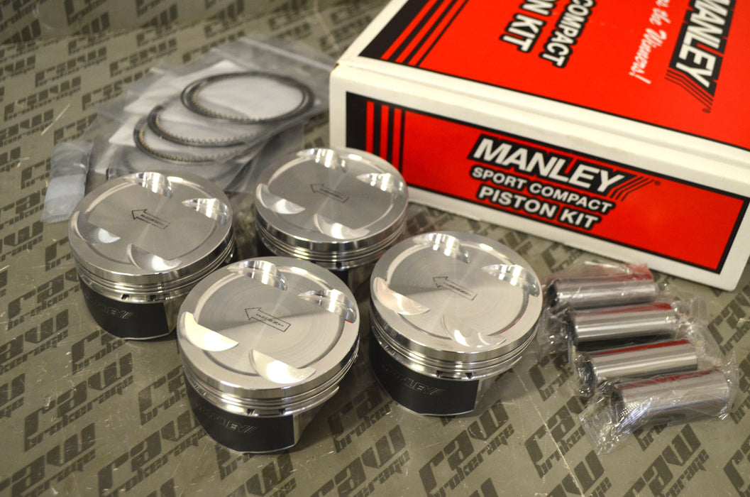 Manley 03-06 Evo 8/9 (7 Bolt 4G63T) 85.5mm +0.5mm Over Bore 8.5:1 Dish Pistons w/ Rings