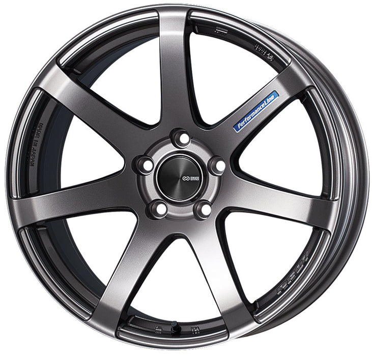 Enkei PF07 18x9 30mm Offset 5x114.3 75mm Bore Dark Silver Wheel