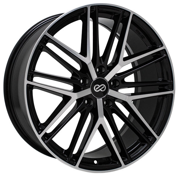 Enkei Phantom 18x8 40mm Offset 5x114.3 72.6mm Bore Black Machined Wheel