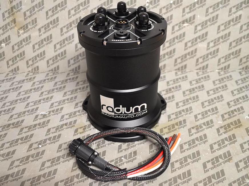 Radium Engineering Dual AEM 50-1200 E85 Multi-Pump Fuel Surge Tank (Pumps Incl)