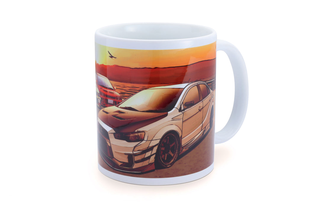 Tomei MUG WHITE EVO SUNSET LAKE KAWAGUCHI