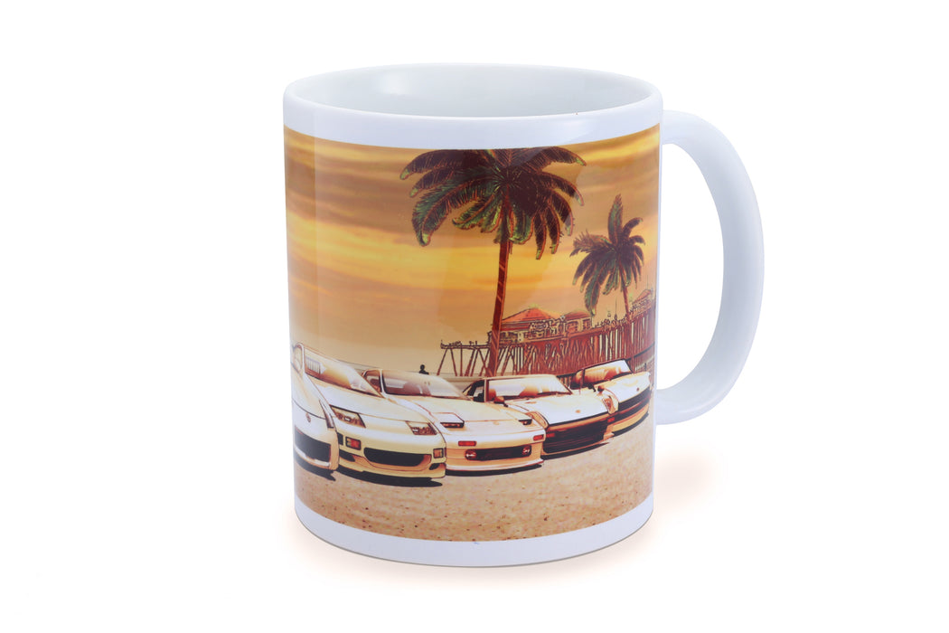 Tomei MUG WHITE Z CAR SUNSET HUNTINGTON BEACH