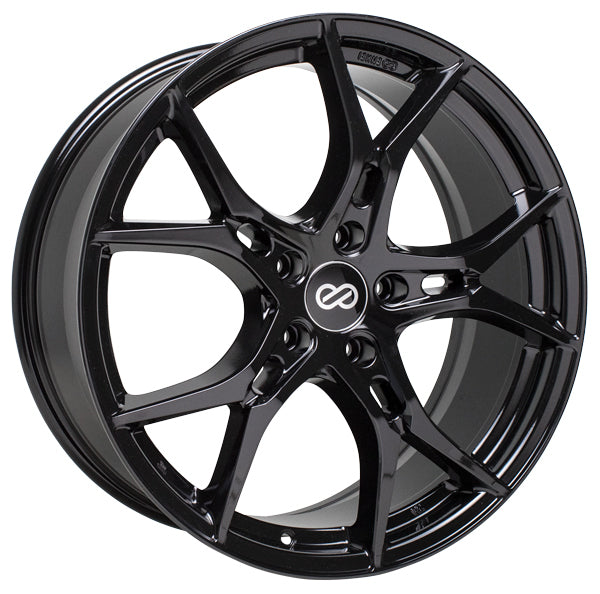 Enkei Vulcan 19x8 45mm Offset 5x112 72.6mm Bore Gloss Black Wheel