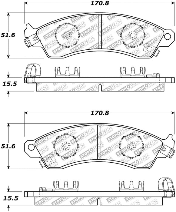 StopTech Street Select Brake Pads - Rear