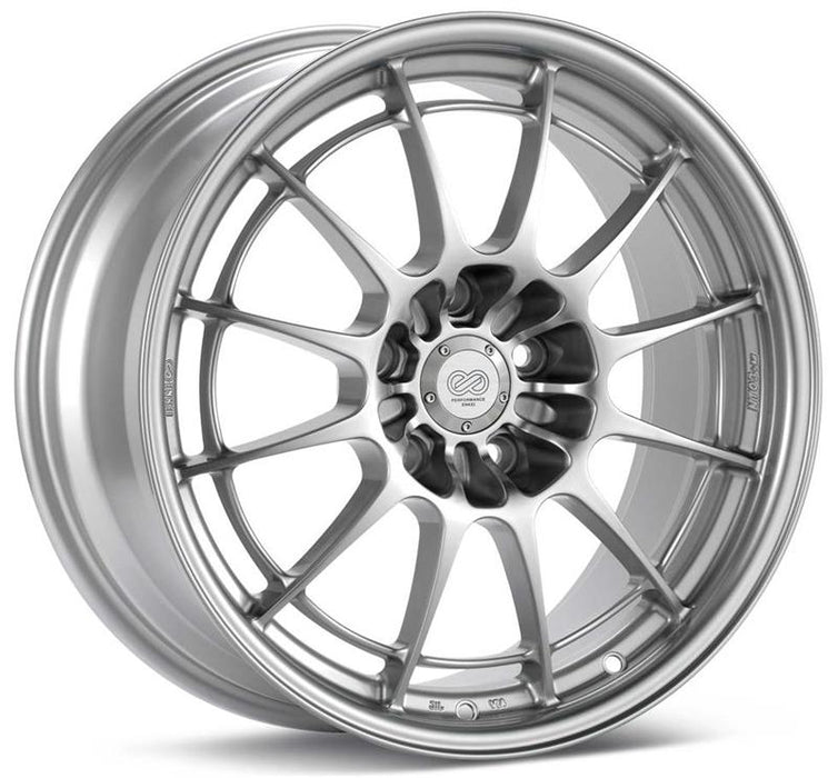 Enkei NT03+M 18x7.5 42mm Offset 5x114.3 72.6mm Bore Silver Wheel