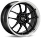 Enkei PF01SS 17x9 60mm Offset 5x114.3 75mm Bore Gloss Black w/ Machined Lip Wheel