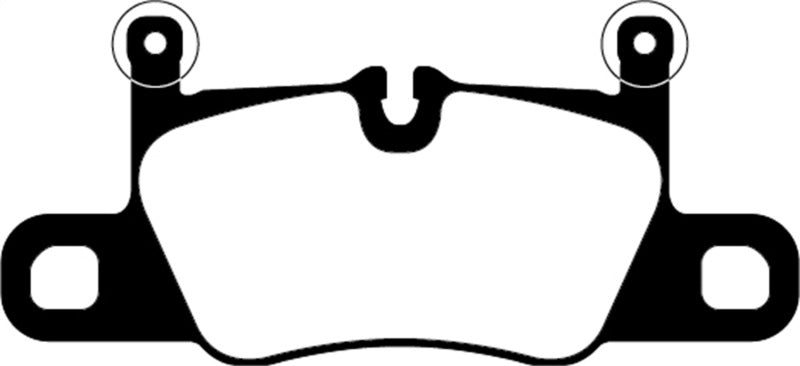 EBC 2016+ Porsche 911 (991/2 w/Cast Iron Rotors) 3.0TT Carrera Yellowstuff Rear Brake Pads