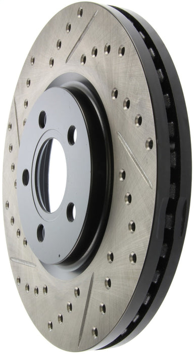 StopTech 03-09 Chrysler PT Cruiser Tur / 03-05 Dodge Neon SRT-4 Front Right Slotted & Drilled Rotor