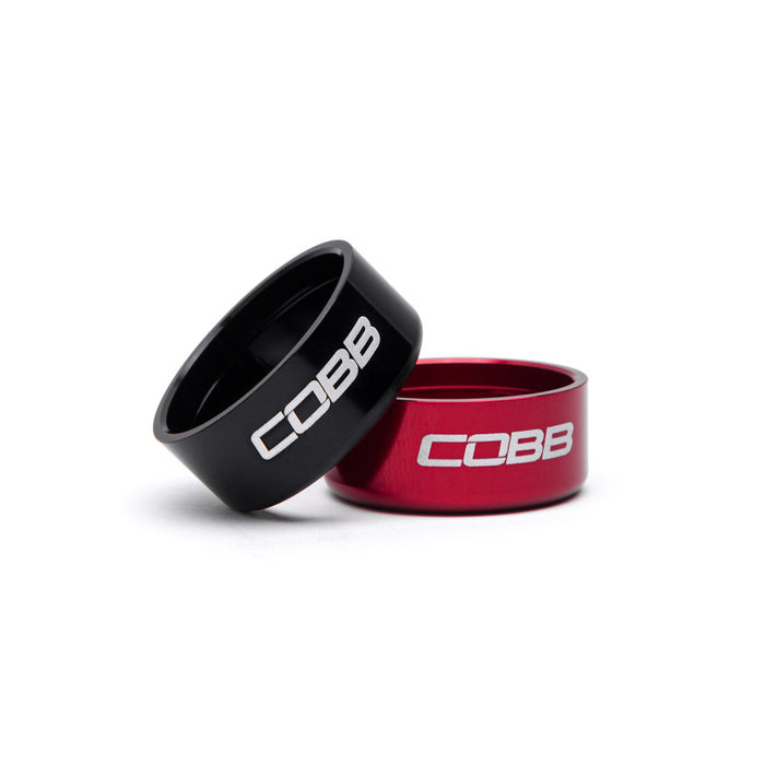 Cobb Subaru 6-Speed Tall Weighted COBB Shift Knob - White (Incl. Both Red + Blk Collars)