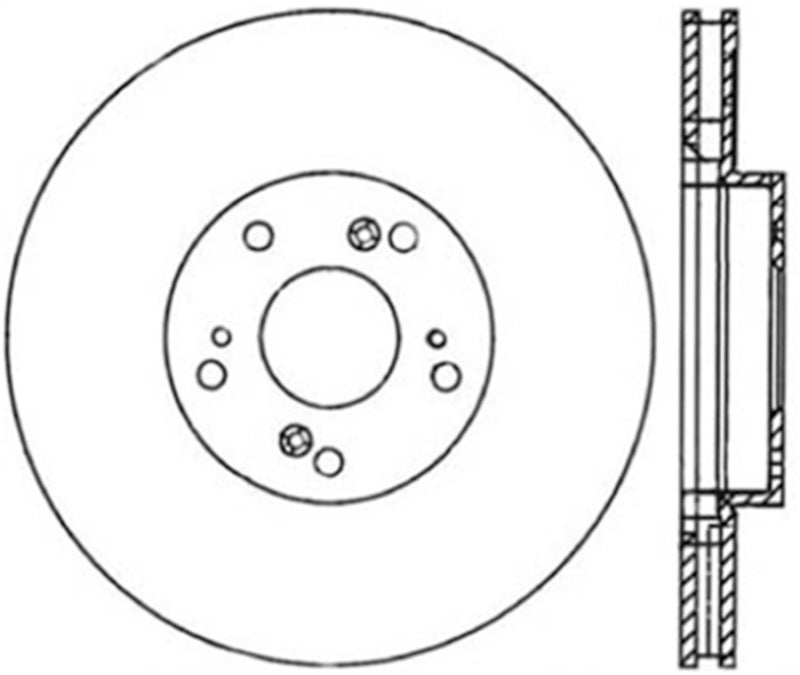 StopTech Power Slot Slotted 06-08 Honda Civic Si CRYO Front Left Rotor