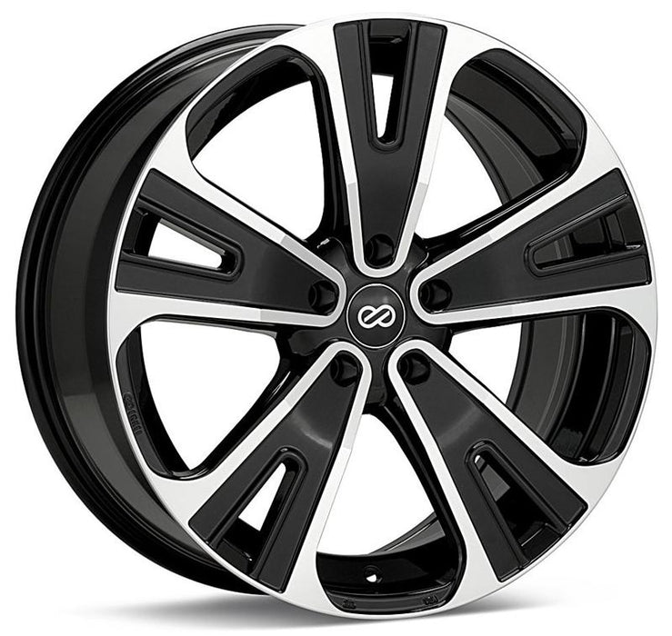 Enkei SVX 18x8 40mm Offset 5x114.3 72.6mm Bore Black Machined Wheel