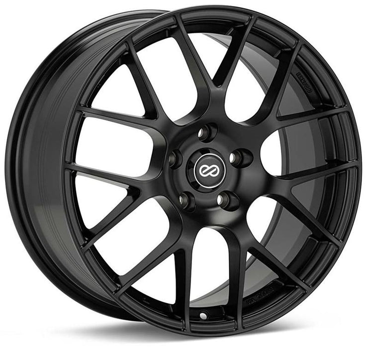 Enkei Raijin 18x8 40mm Offset 5x114.3 72.6mm Bore Matte Black Wheel