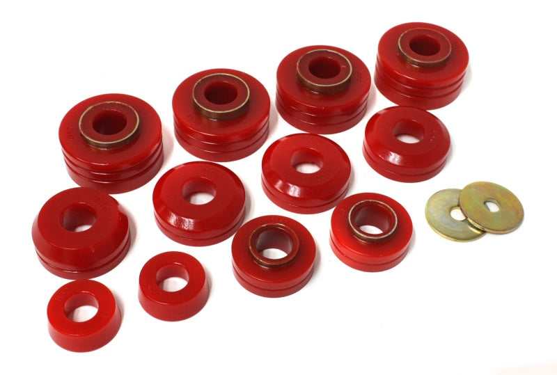 Energy Suspension Ford 4Wd Body Mounts - Red