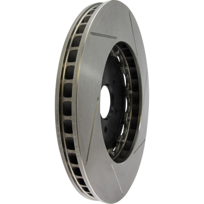 StopTech 09-11 Nissan GT-R Front Right Slotted Bare Iron 380x34mm AeroRotor Kit