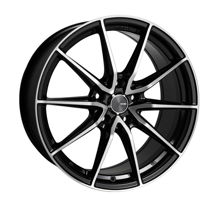 Enkei DRACO 17x7.5 38mm Offset 5x114.3 72.6mm Bore Black Machined Wheel