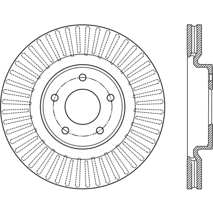 StopTech 13-15 Nissan Pathfinder Slotted Front Left Rotor