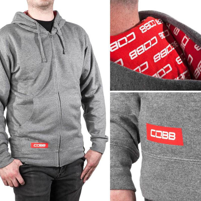 Cobb Grey Zippered Hoodie - Size X-Small