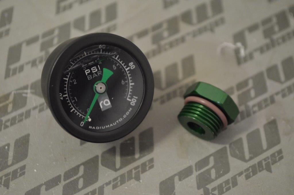 Radium Engineering 0-100 PSI Fuel Pressure Gauge w/ 8AN Adapter